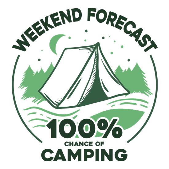 Weekend Forecast Camping t shirt